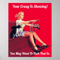 Crazy Vintage Pin-Up Poster