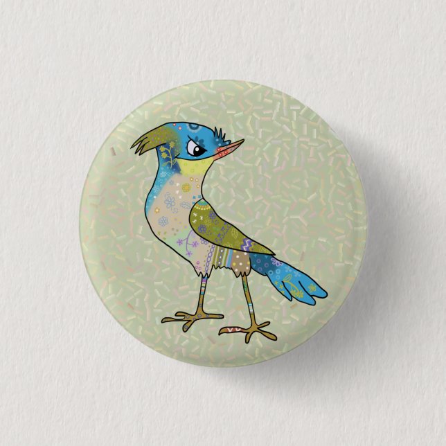 Crazy Vogel  3 Cm Round Badge (Front)