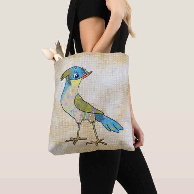 Crazy Vogel Tote Bag (Close Up)