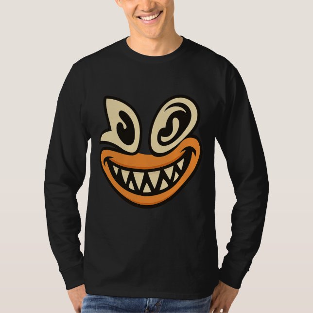 Crazy Wide-Smile Face – Unique Bold Graphic Tee (Front)