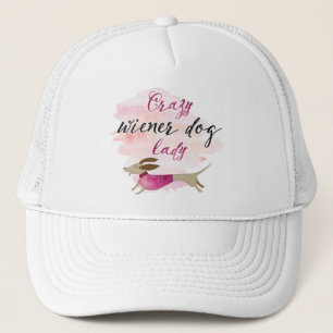 Crazy Wiener Dog Lady Trucker Hat