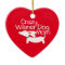 Crazy Wiener Dog Mum Christmas Tree Ornament Doxie