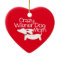 Crazy Wiener Dog Mum Christmas Tree Ornament Doxie