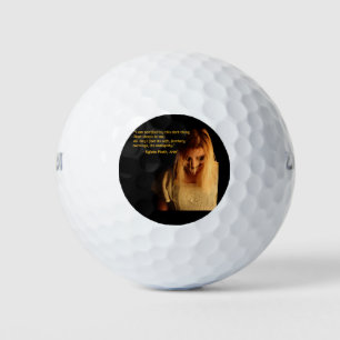 crazy woman golf balls