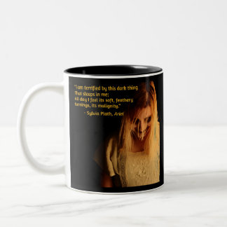 crazy woman Two-Tone coffee mug