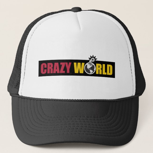 Crazy World Logo Trucker Hat (Front)