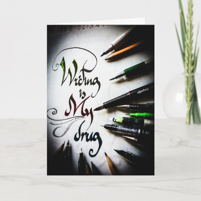 Crazy writer manifesto  card (Front)