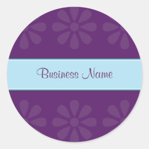 CRE8TIVE DESIGN 04 PURPLE BLUE CLASSIC ROUND STICKER