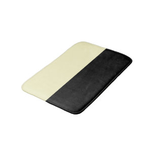 Cream and Black Bath Mat