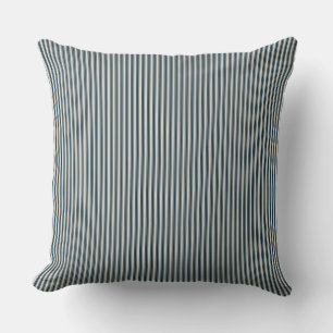 Cream and Black Ticking Stripe  Cushion