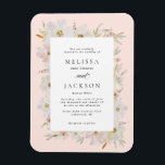 Cream and Blush Watercolor Flowers Wedding Magnet<br><div class="desc">Cream and Blush Watercolor Flowers Wedding suite</div>
