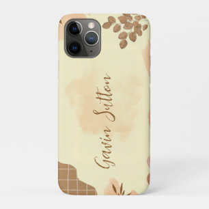 Cream and Brown Minimalist Case-Mate iPhone Case
