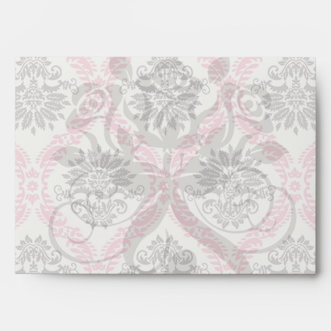 cream and grey tan damask bliss envelope (Front)