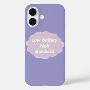 Cream and pale lilac tones AI art iPhone 16 Case