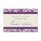 Cream and Plum Damask RSVP Wedding Card