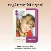 Cream and purple miss you grandma photo
