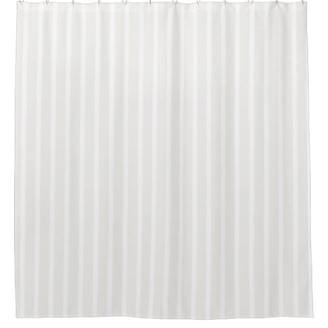 Cream and white Striped Elegant Neutral Stripes Shower Curtain (Front)