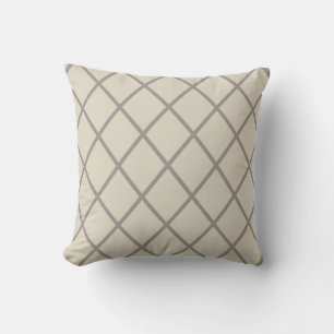 Cream Argyle Pillow