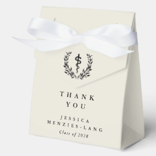 Cream Asclepius Medical Graduation Favour Box