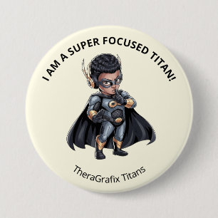 Cream Autism Kinetic I Am Focused Button