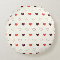 Cream Background with Red & Burgundy Hearts
