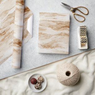 Cream Beach Sand Birthday Wrapping Paper