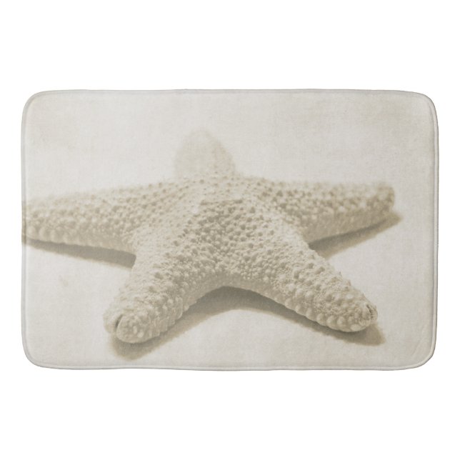 Cream Beach Starfish Bath Mat (Front)