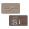 Cream Beige and Brown Calligraphy Script QR code