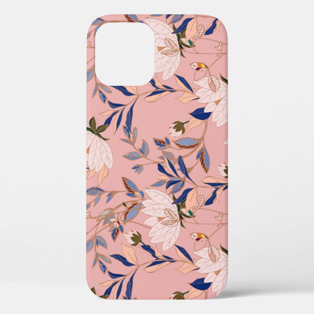 Cream Beige Lilies: Pink Seamless Background Case-Mate iPhone Case (Back)