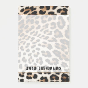 Cream Black Leopard Print Post-it Notes