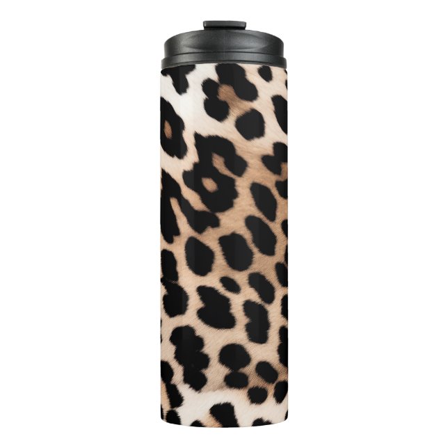 Cream Black Leopard     Thermal Tumbler (Front)