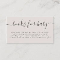 Cream Black Typography Baby Shower Books For Baby