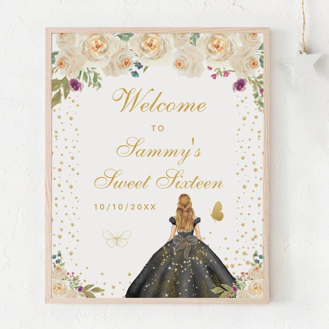 Cream Blonde Hair Girl Sweet Sixteen Welcome Poster (Creator Uploaded)