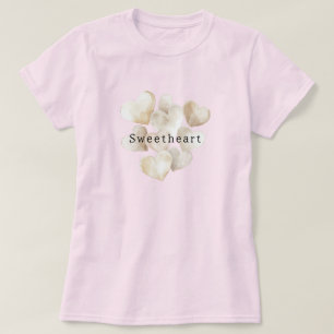 Cream Blush Hearts Sweetheart T-Shirt