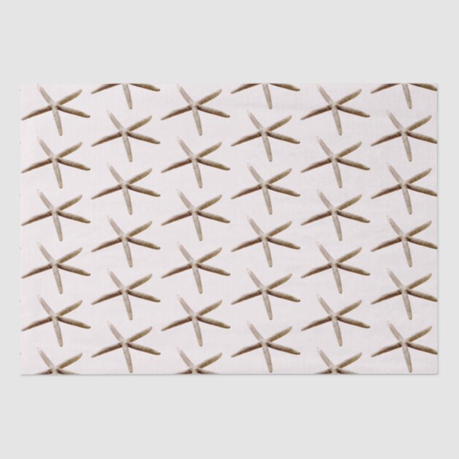 Cream Blush Ocean Starfish Tissue Paper (Front)