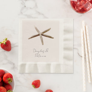Cream Blush Starfish Beach Napkin