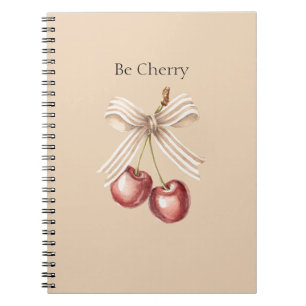 Cream Bow Red Be Cherry Notebook