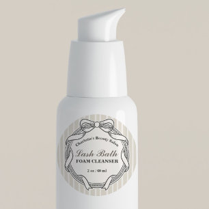 Cream Bows Lash Bath Extensions Product Label