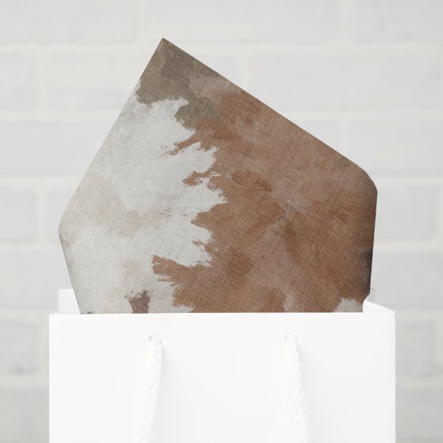 Cream Brown Abstract Tissue Paper (Gift Bag)