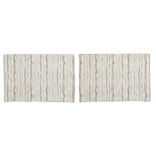 Cream Brown Stripes Pillowcase