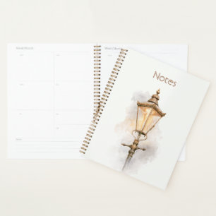 Cream Brown Tan Street Lantern Planner