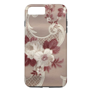 Cream & Burgundy Wallpaper Print iPhone 8 Plus/7 Plus Case