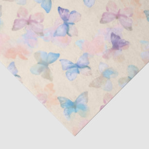 Cream Butterfly Decoupage  Tissue Paper