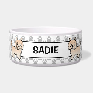 Cream Cairn Terrier Cute Cartoon Dog & Name