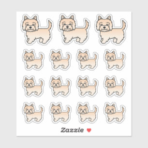 Cream Cairn Terrier Cute Cartoon Dogs