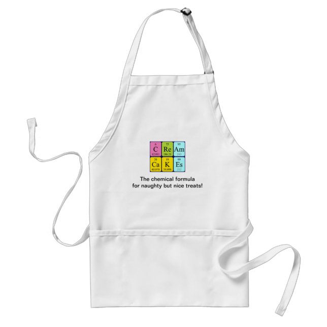 Cream Cakes periodic table phrase apron (Front)