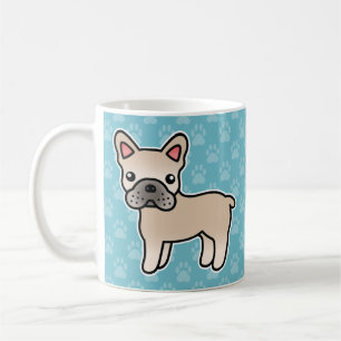 Cream Cartoon French Bulldog Coffee Mug