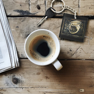 Cream Celtic Art Dragon Fantasy  Key Ring