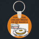 cream cheese and bagels key ring<br><div class="desc">show your love with yhis design!more great stuff at jimbuf and jimhartley galleries</div>