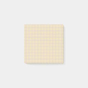 Cream Chequered Pattern Minimal Grid Design Office Post-it Notes